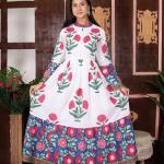 Hand Block Printed Dress, Yellow Colour Floral Print Dress, Indian Cotton Dress, Summer Women Dress, Long Women Dress, Gift For Her