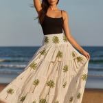 Indian Hand block Printed Skirt For Women, Block Print Skirt, Hand Block Printed Skirt, Women White Cotton Skirt, Summer Skirt, Gift For Her