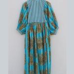 Hand Block Printed Cotton Maxi Dress: Tiger Print Indian Summer Dress