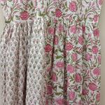 Handmade Cotton Floral Dress: Block Print Indian Summer Dress