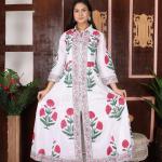 Hand Block Printed Dress, Yellow Colour Floral Print Dress, Indian Cotton Dress, Summer Women Dress, Long Women Dress, Gift For Her