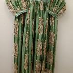 Hand Block Printed Cotton Maxi Dress: Tiger Print Indian Summer Dress