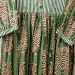 Hand Block Printed Cotton Maxi Dress: Tiger Print Indian Summer Dress