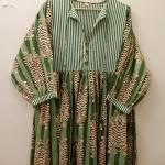 Hand Block Printed Cotton Maxi Dress: Tiger Print Indian Summer Dress