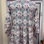 Hand Block Print Cotton Maxi Dress: Bohemian Floral Tiered Resort Wear