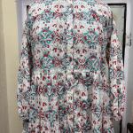 Hand Block Print Cotton Maxi Dress: Bohemian Floral Tiered Resort Wear