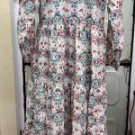 Hand Block Print Cotton Maxi Dress: Bohemian Floral Tiered Resort Wear