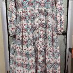 Hand Block Print Cotton Maxi Dress: Bohemian Floral Tiered Resort Wear