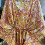 New Floral Print Kaftan, Indian Soft Cotton Caftan, Maxi Dress, Beach Cover Up, Bridesmaid Gift, Kaftan For Women's, Nightwear Dress