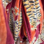 Handmade Green Jungle Print Velvet Kimono Robe: Cotton Bridal Coat