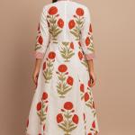 Hand Block Printed Cotton Dress, Lining Floral printed Dress, Handmade Dress, Wedding Long Dress For Women