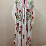 Handmade Cotton Pink Floral Printed Women Dress, Indian Block Printed Dress, Cotton Summer Dress, Beautiful Cotton Dress, Gift For Her
