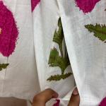 Handmade Cotton Pink Floral Printed Women Dress, Indian Block Printed Dress, Cotton Summer Dress, Beautiful Cotton Dress, Gift For Her